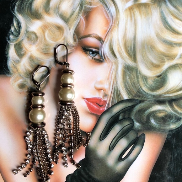 Vintage Givenchy Tassel drop earrings - Picture 3 of 8